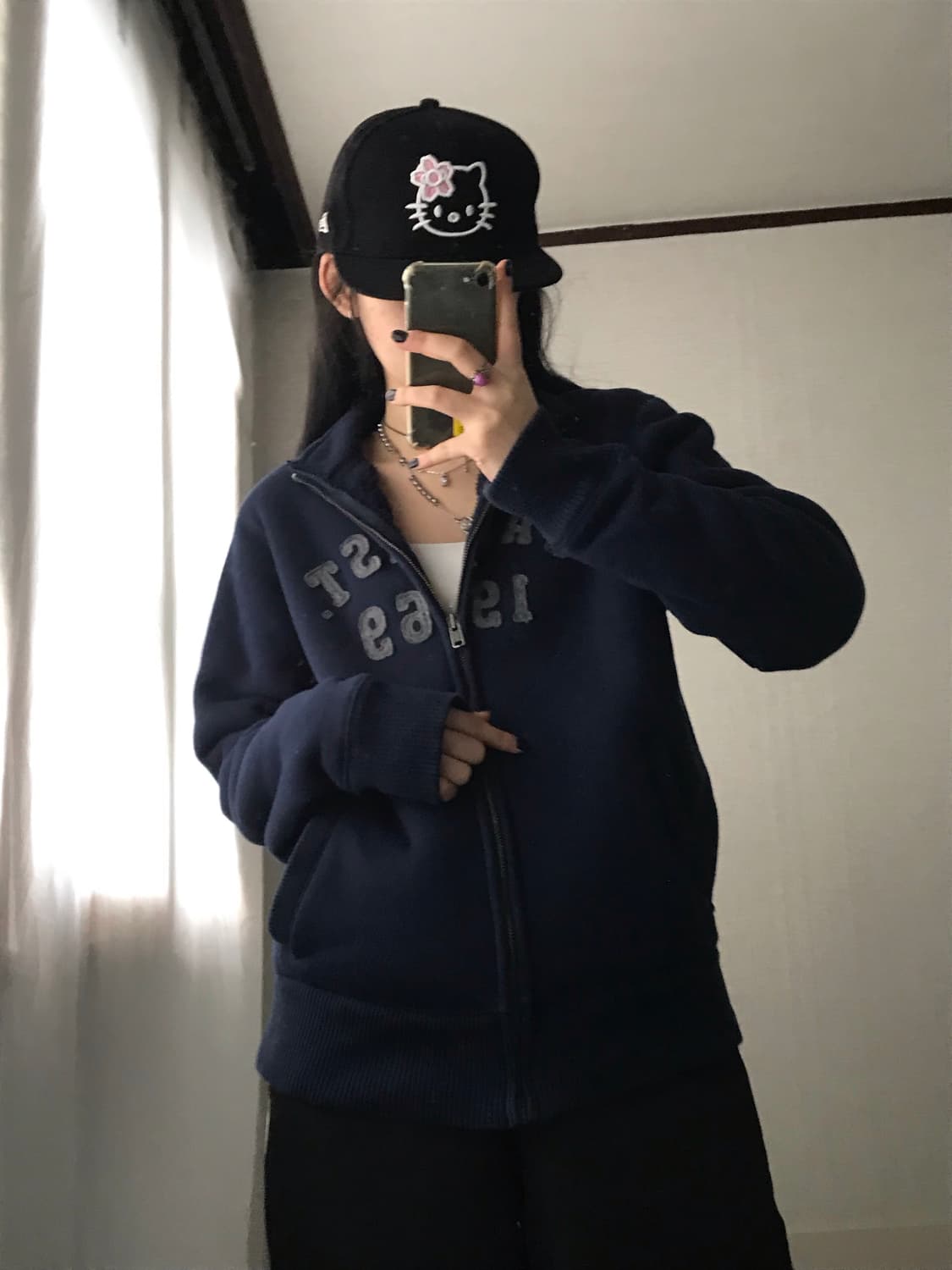 갭 네이비 로고 보아퍼집업 상품이미지7