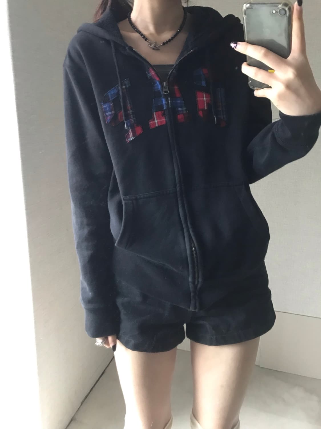 갭 패치로고 후드집업 상품이미지4