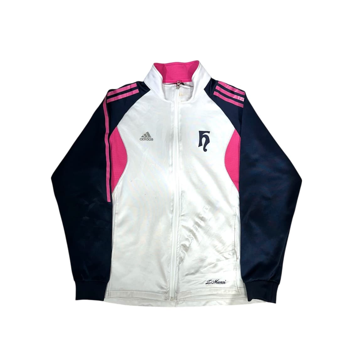 아디다스 화이트 핑크 삼선 트랙탑 져지 M 상품이미지5
