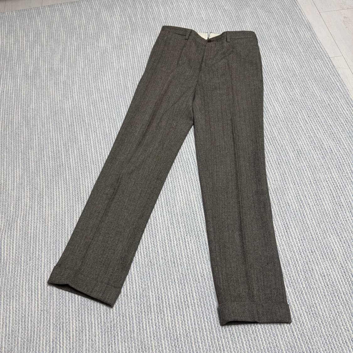 Sartorio Napoli 라이트브라운 헤링본 트라우저 46 상품이미지5