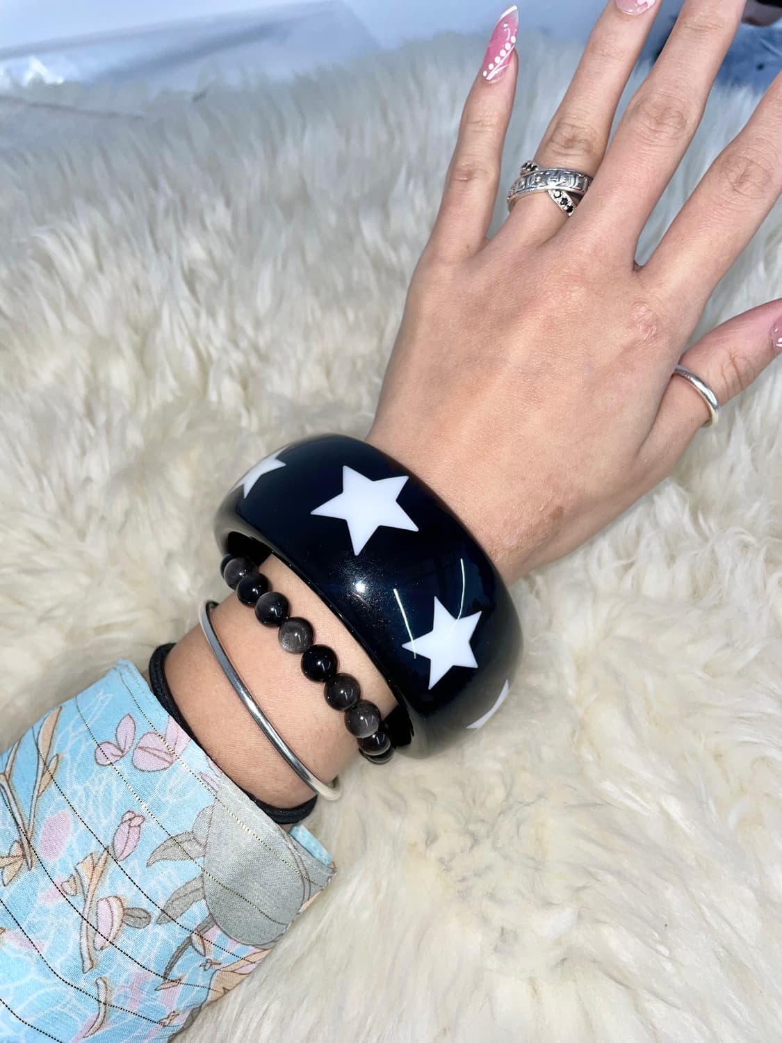 블랙 스타 뱅글 팔찌 상품이미지1