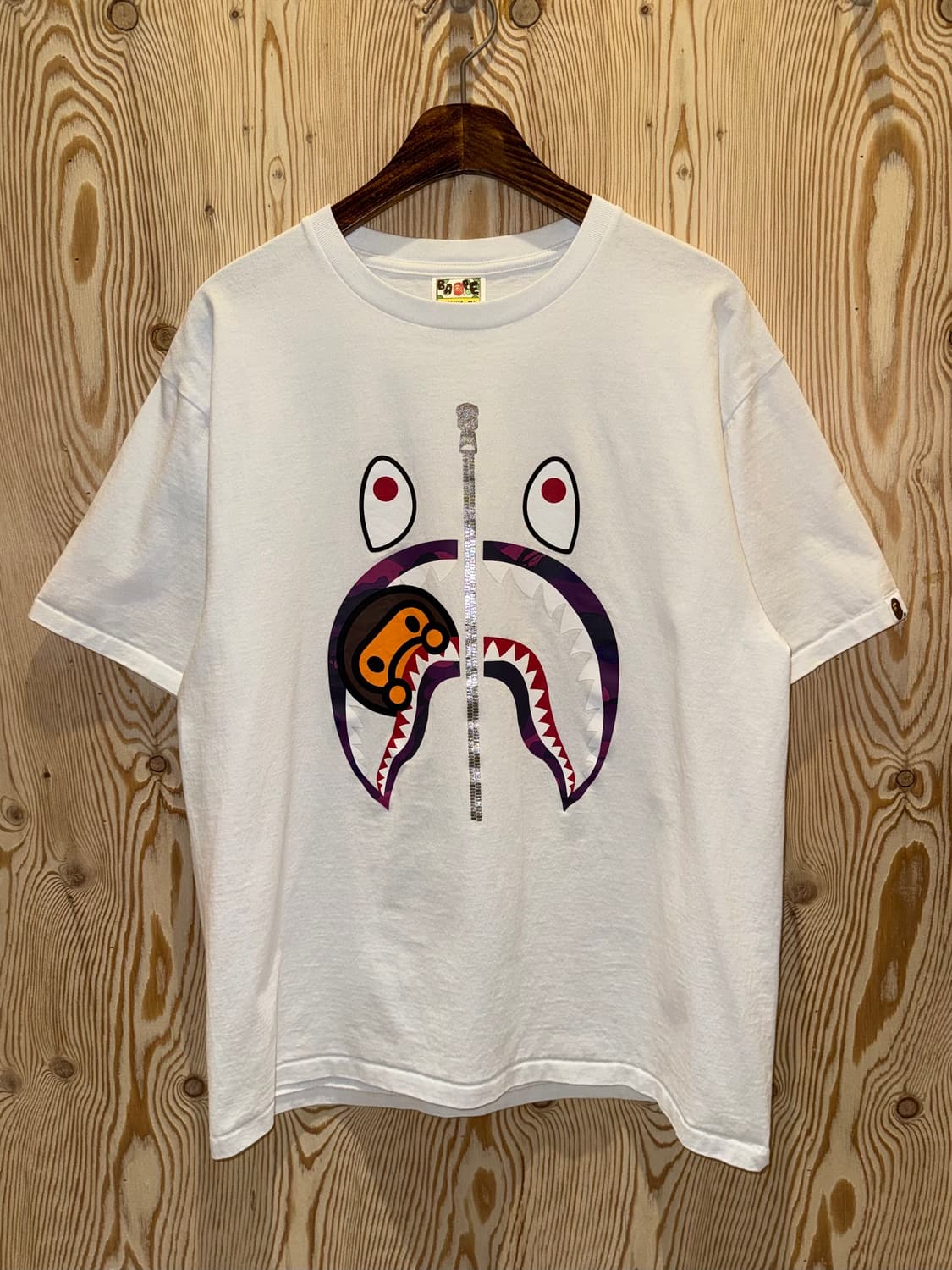 베이프 컬러 카모 마일로 샤크 반팔 상품이미지1