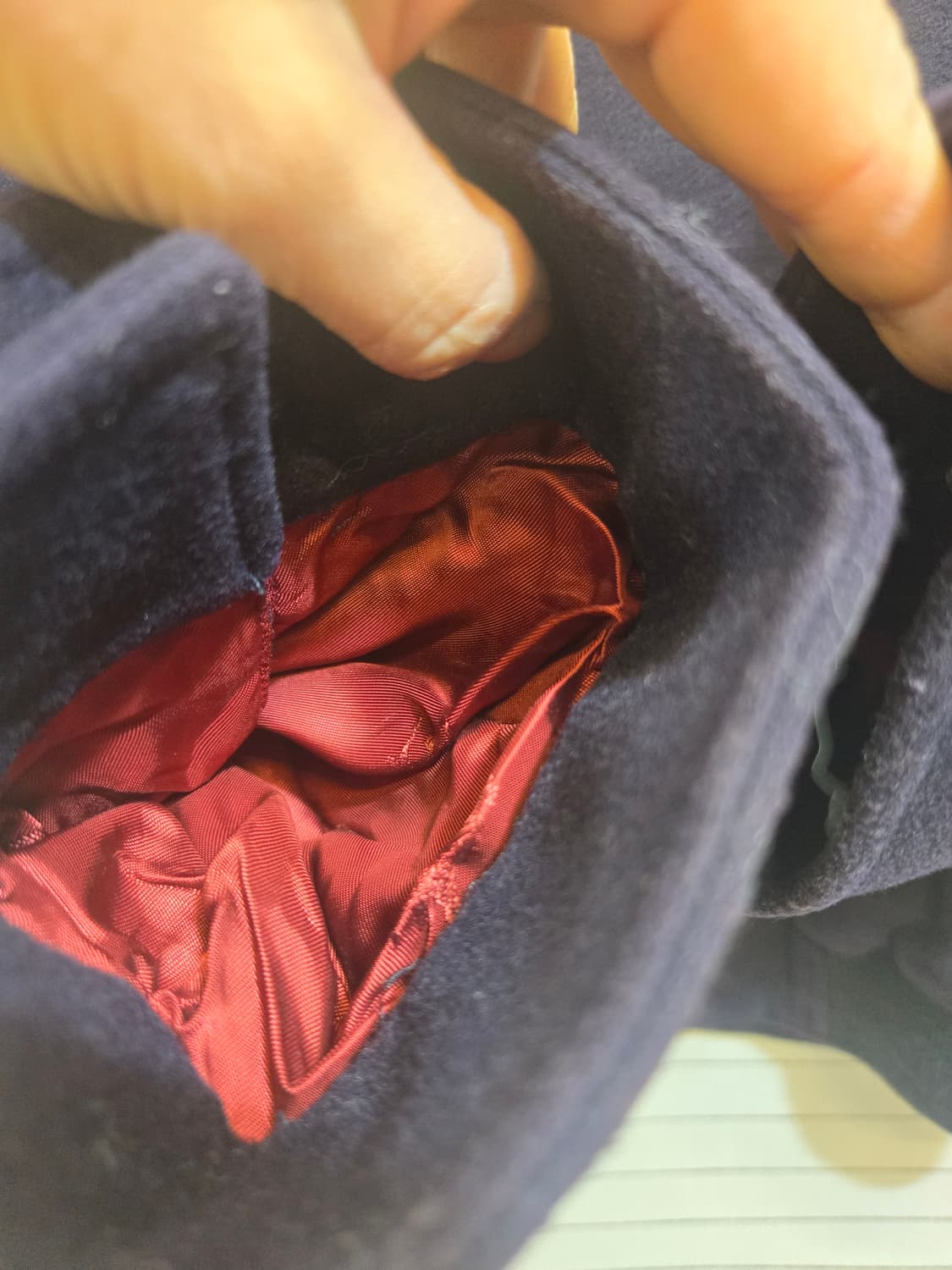 버버리(정품)네이비 블루종 스타일 모직 자켓 상품이미지5