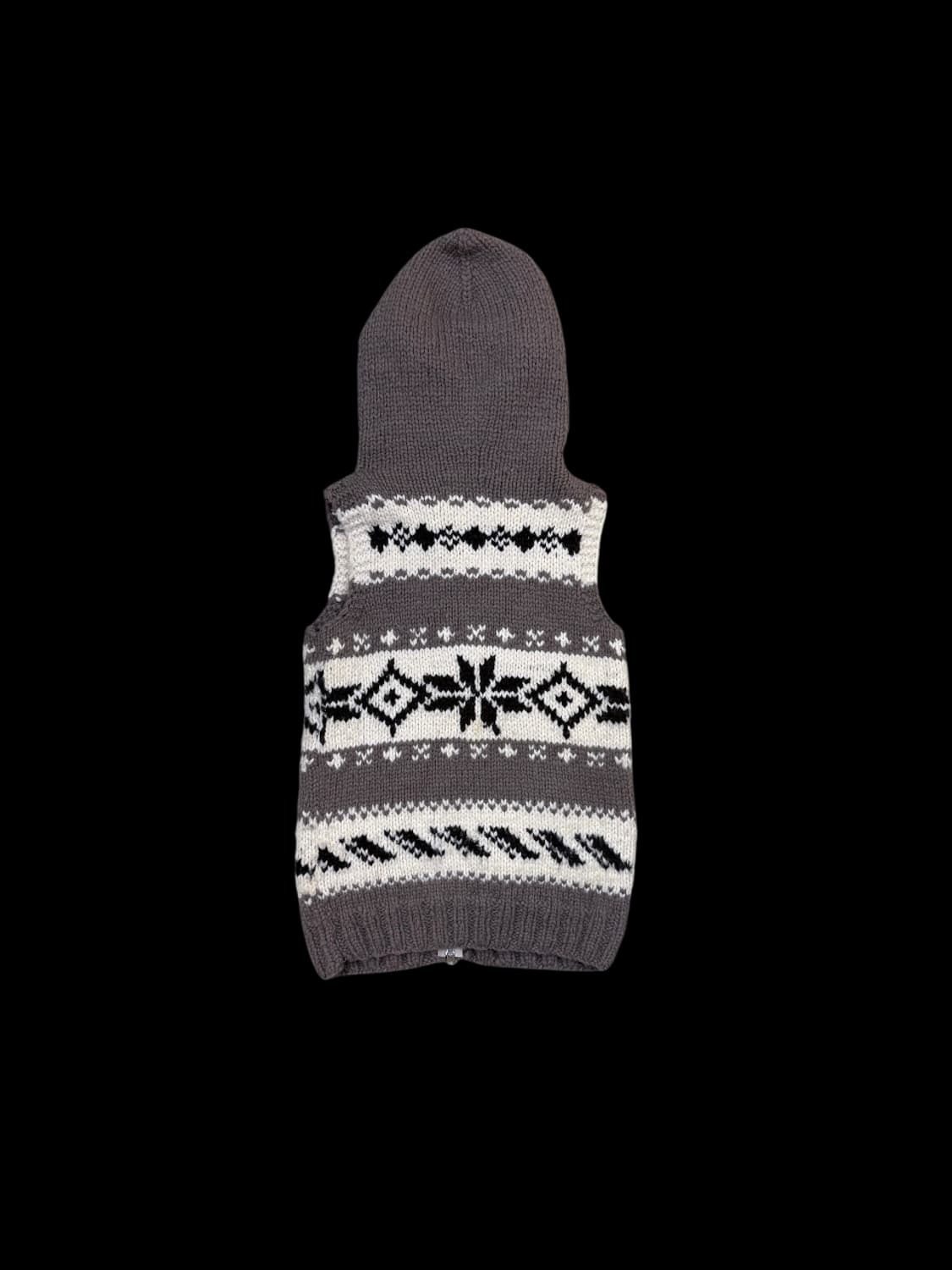 anata Hand Knits Merino Wool Hoodie Vest 상품이미지2