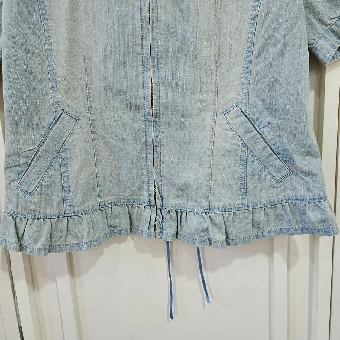 데이지 넥 데님 반팔 자켓 상품이미지4