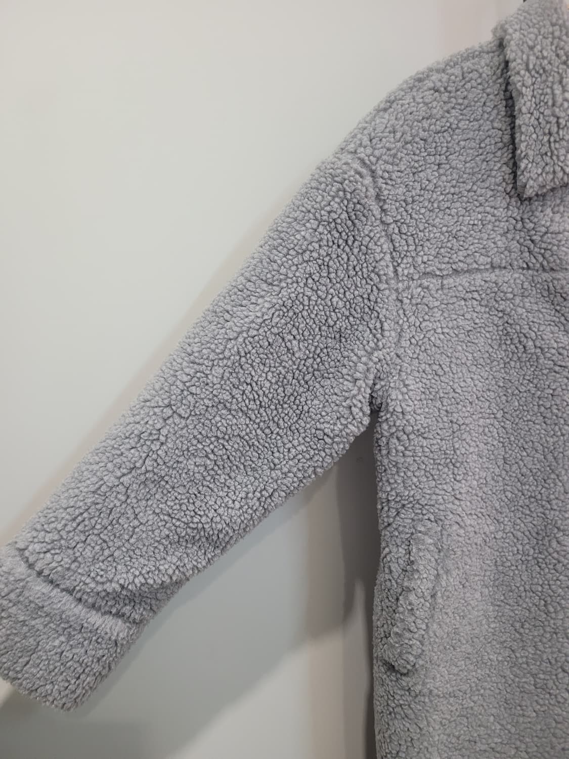 로브로브서울 LovLov 그레이 롱테디 퍼점퍼 뽀글이 롱코트 55~66반 상품이미지5