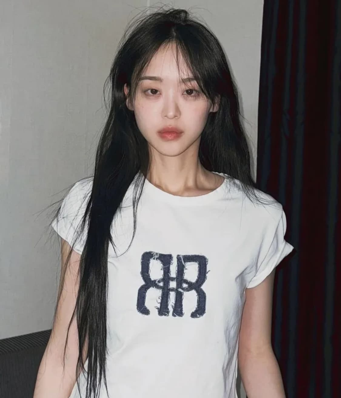 락케이크 스퀘어 로고 데님 탑 상품이미지1