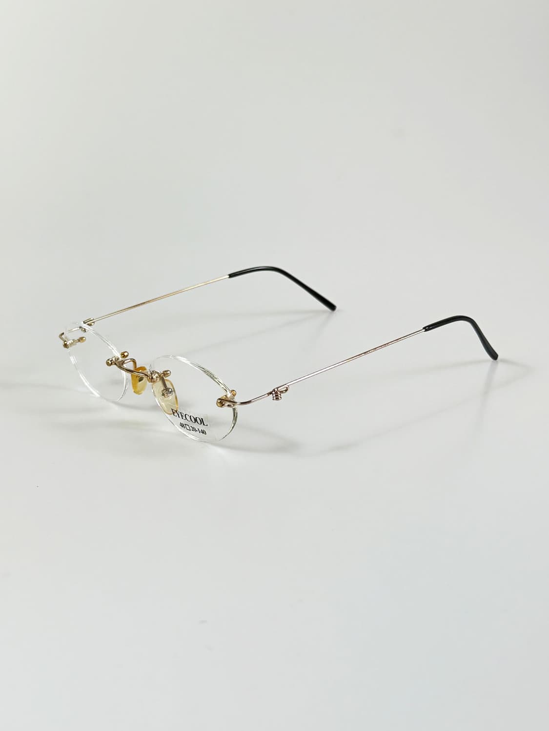 90s EYECOOL 무테 오벌 골드 메탈 빈티지 안경 상품이미지3