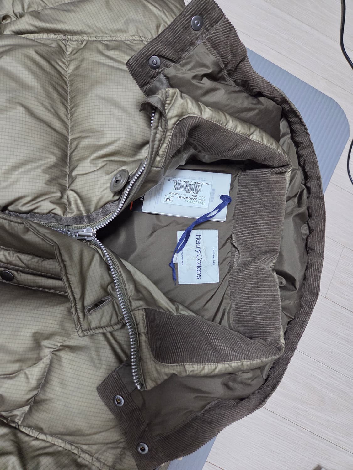 새상품) FFC 헨리코튼 카라코람 베이지 50(105)XL 사이즈 판매 상품이미지8