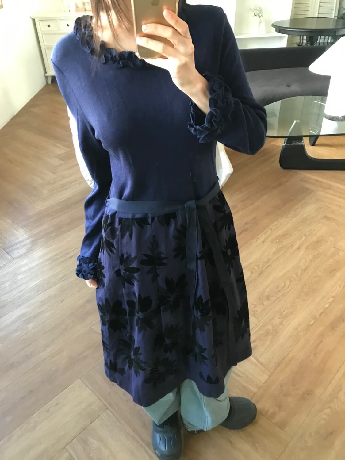  vintage flower pattern frill one-piece 상품이미지2