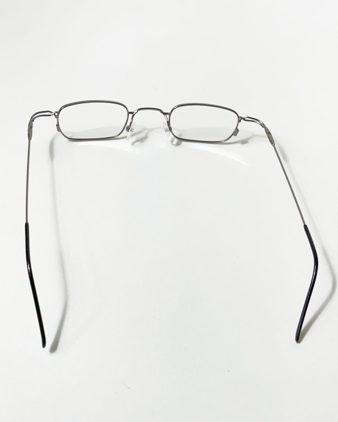 90s 실버 슬림 스퀘어 빈티지 안경 상품이미지5