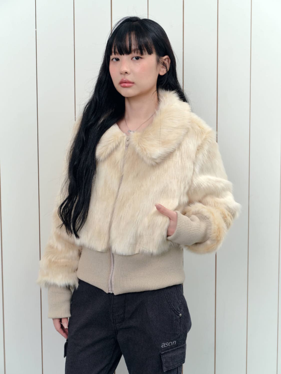 애즈온 퍼 자켓 상품이미지1