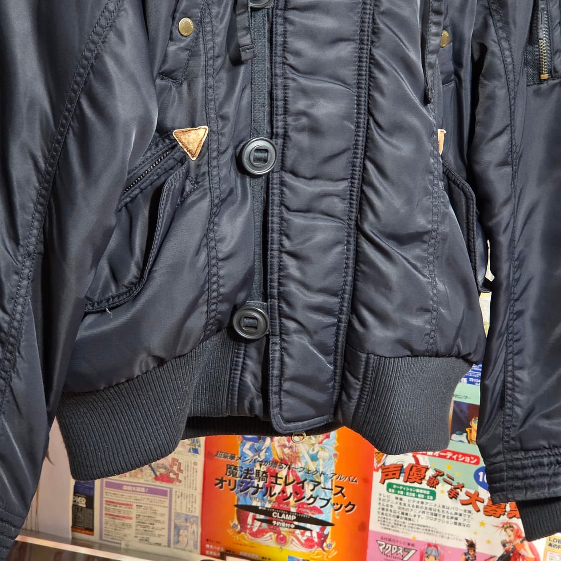 에스크 네이비 라쿤퍼 후드 투웨이 항공 패딩 상품이미지4