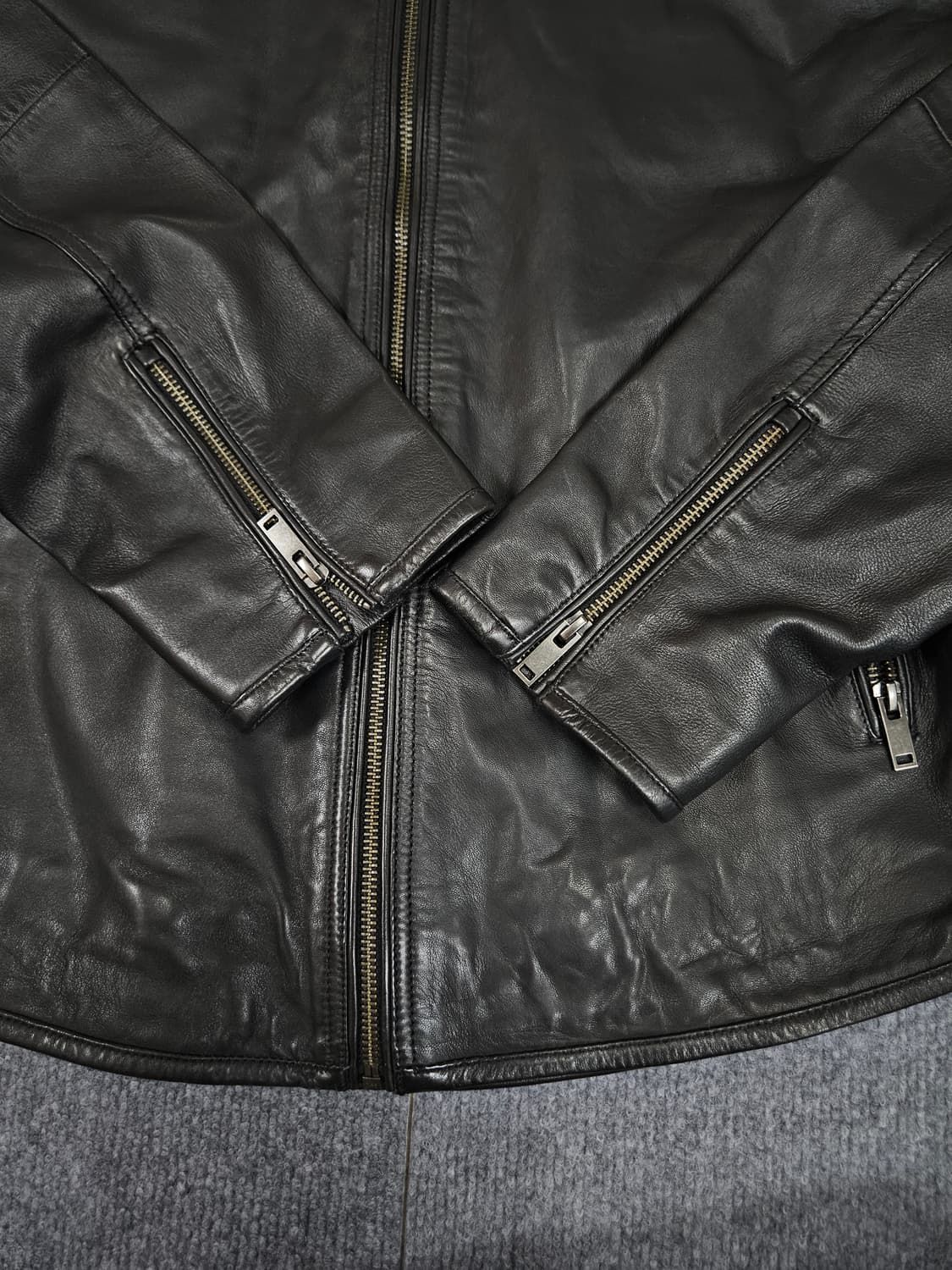 워모 양가죽 라이더 자켓(급처) 상품이미지4