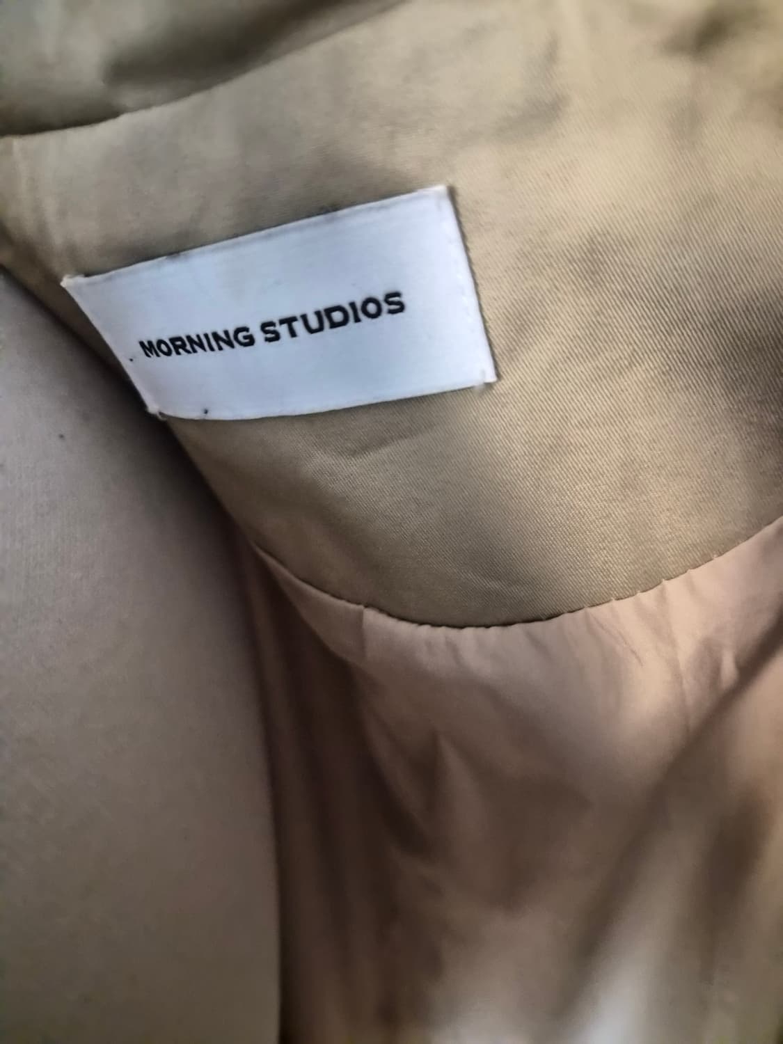 morning studio 숏 트렌치코트 (베이지) 상품이미지5