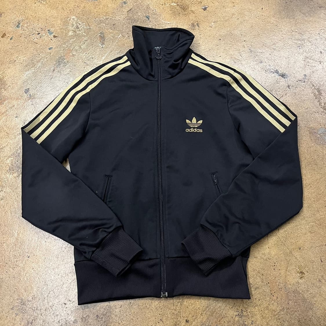 [정품/90] 아디다스 블랙 골드 삼선 검골 져지 트랙탑 b10 상품이미지2