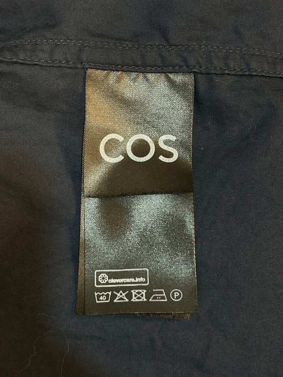 [XL] COS 릴렉스드 브이넥 반소매 셔츠 네이비 코튼 미니멀 3.9 상품이미지6