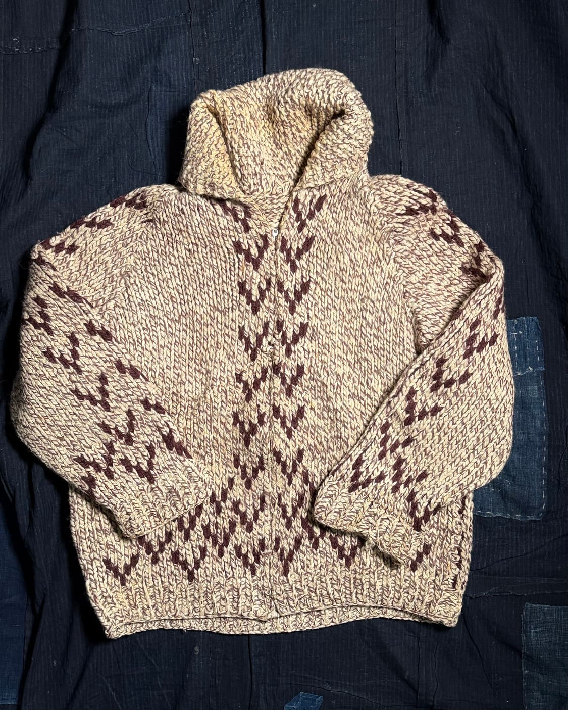 (60‘s 라이트닝 지퍼) 빈티지 코위찬 스웨터 105 상품이미지1