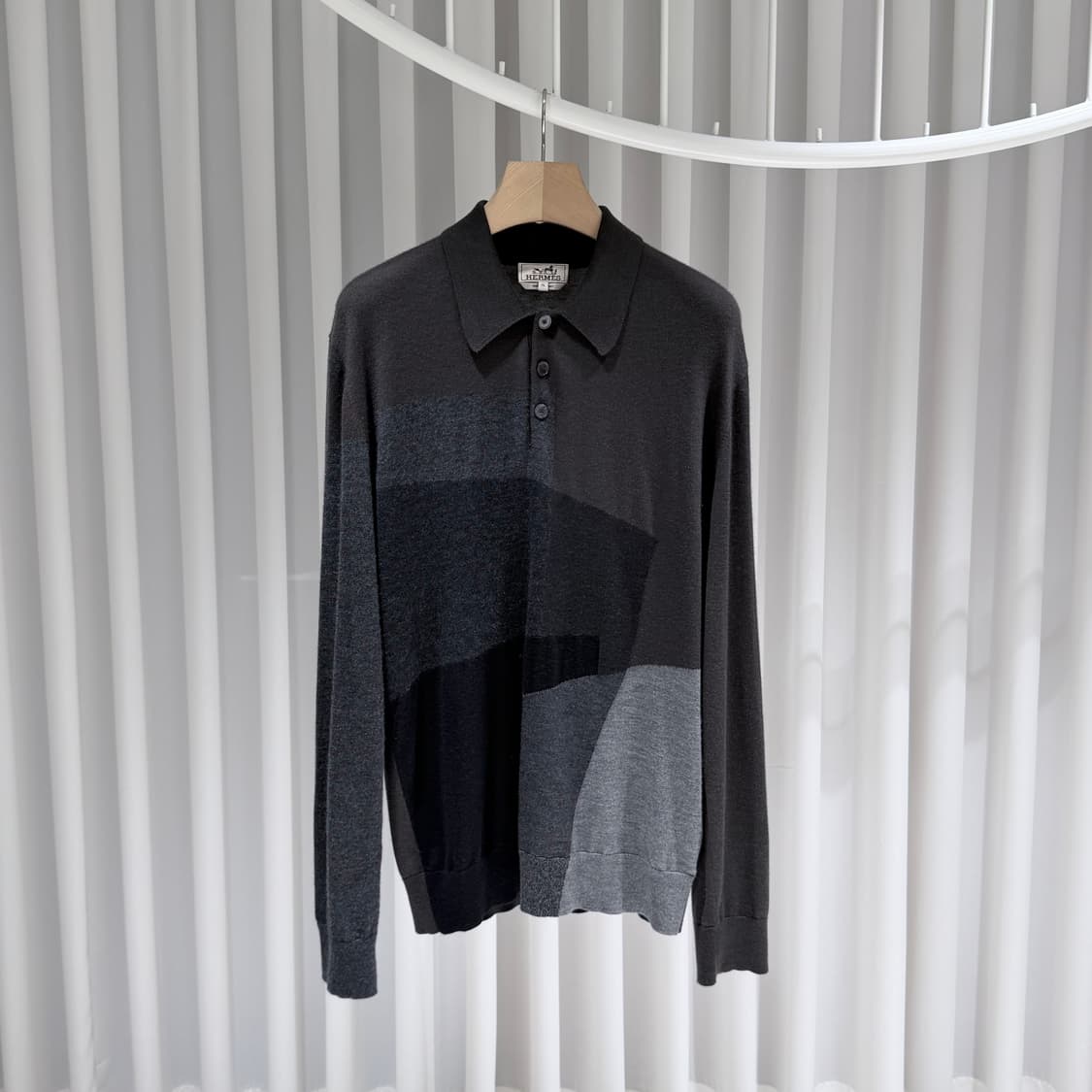 (A+/XL) / 에르메스 실크 캐시미어 폴로 니트 스웨터 상품이미지1