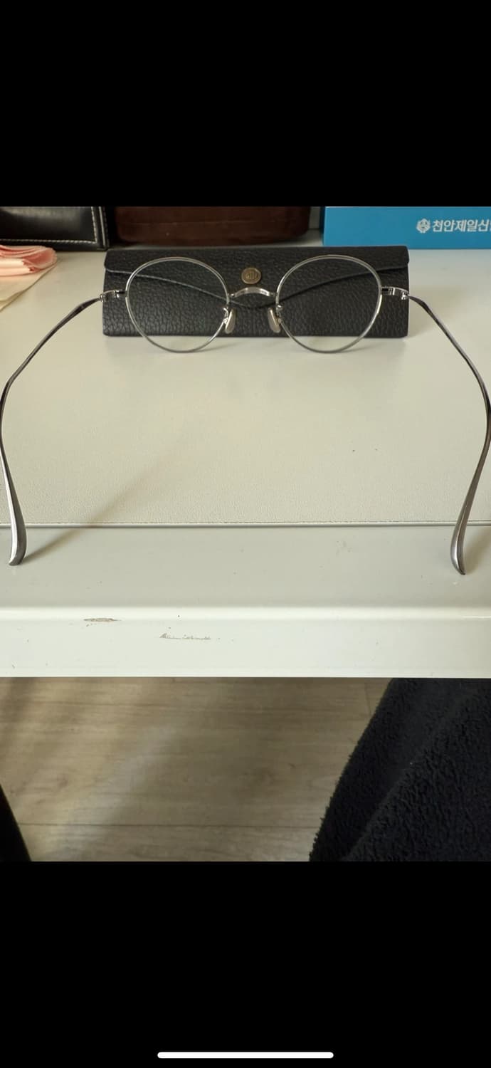 니시데 카즈오 실버 원형 안경테 NK-757 상품이미지2