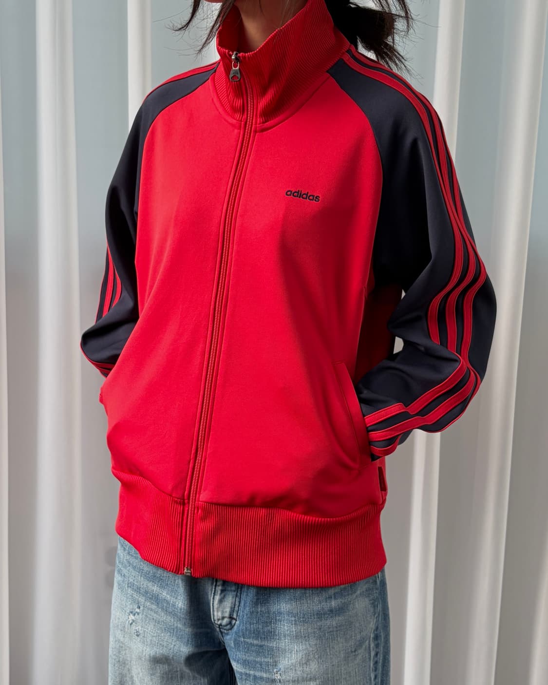 [M-L]아디다스 JPN 올드스쿨 레드 네이비 트랙탑 져지 상품이미지1