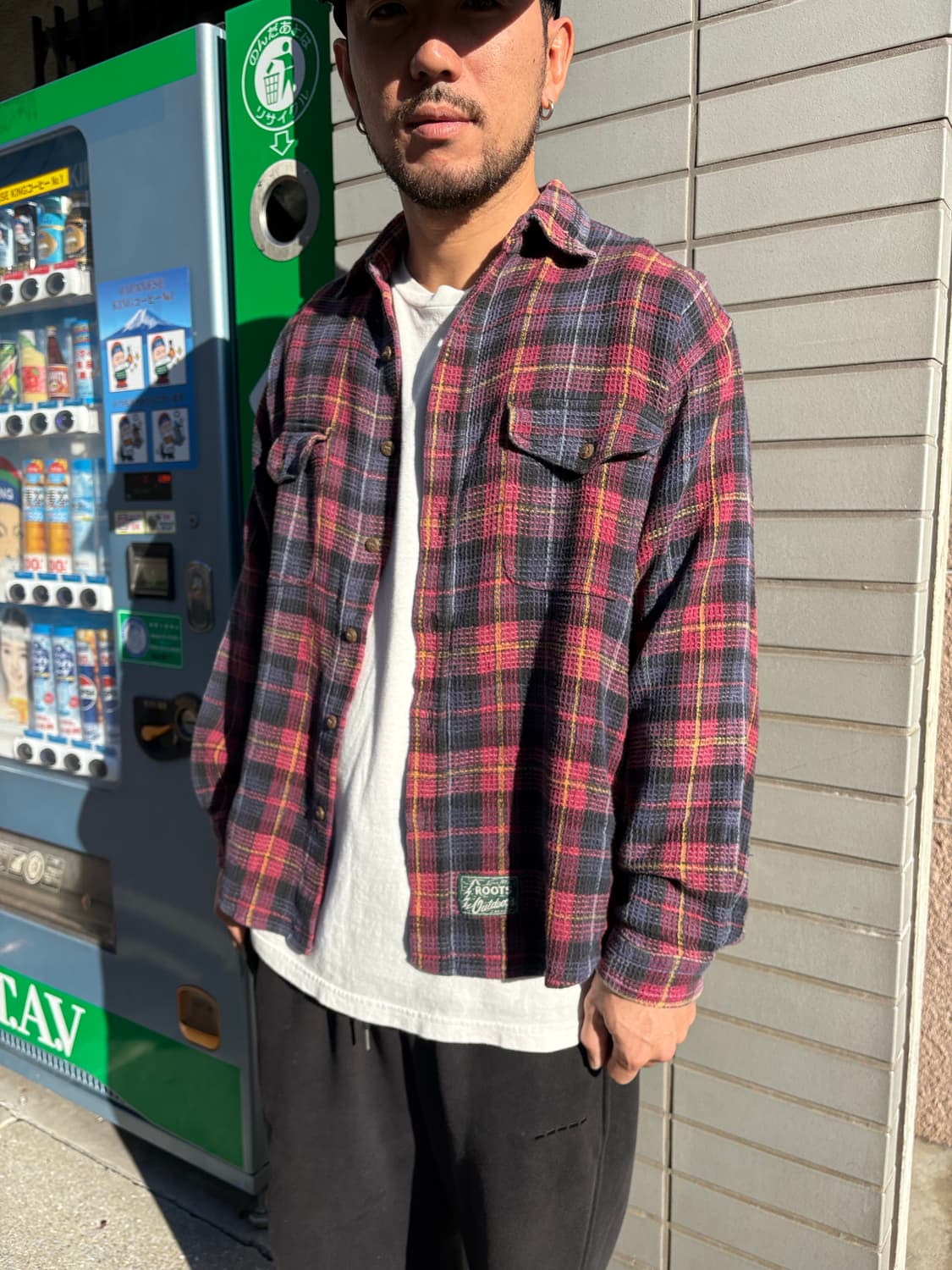 일본 빈티지 체크 셔츠 (M size) 상품이미지1