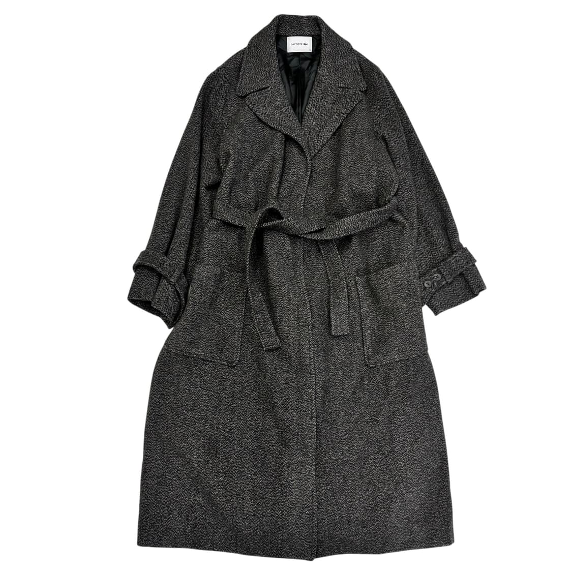 라코스테 울 벨티드 롱 코트 상품이미지1
