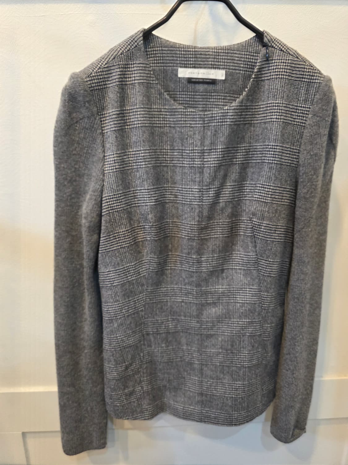 커스텀멜로우 체크 울 블라우스 상품이미지2