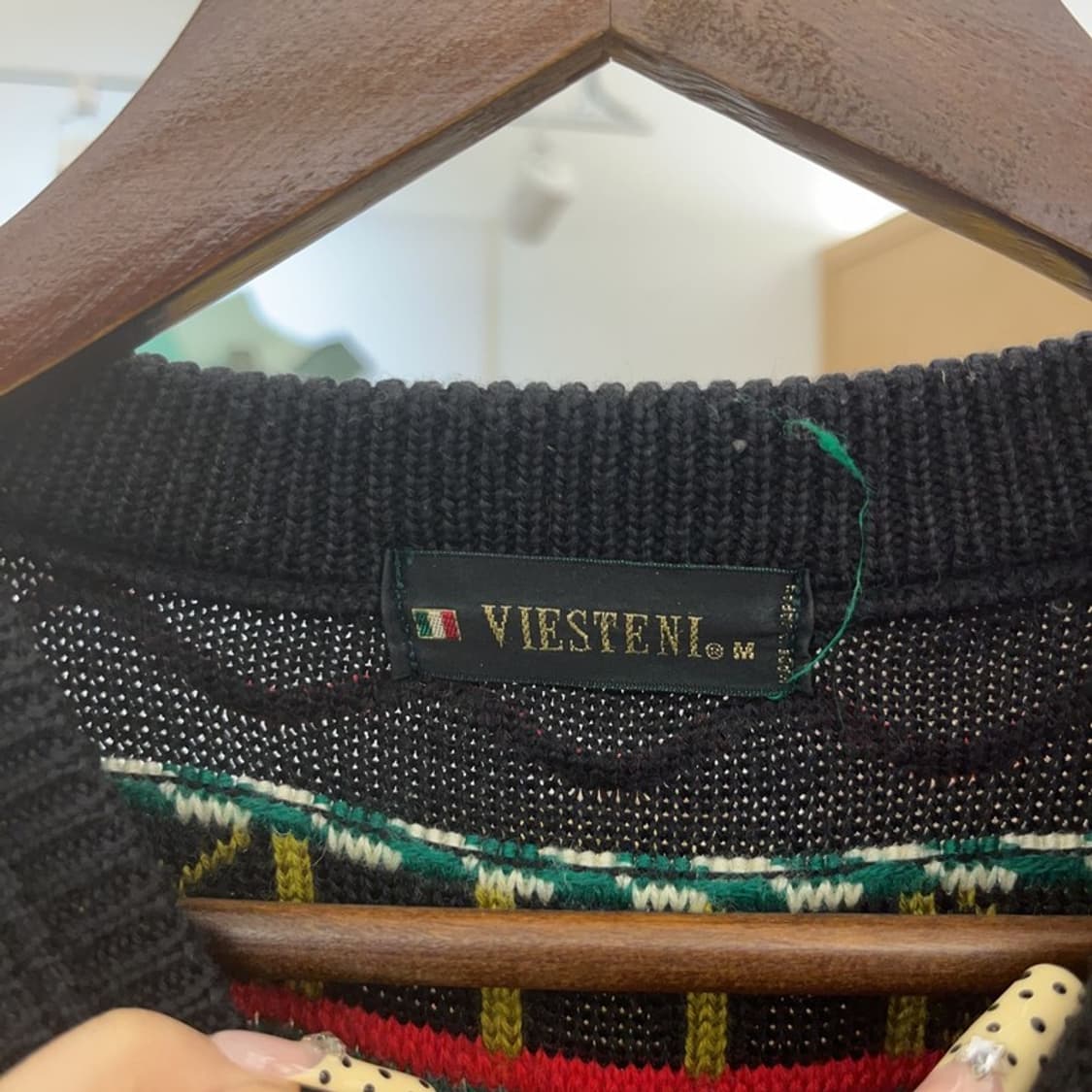 VIESTENI 일본 빈티지 보헤미안 히피 뜨개 니트 M C09613 상품이미지5