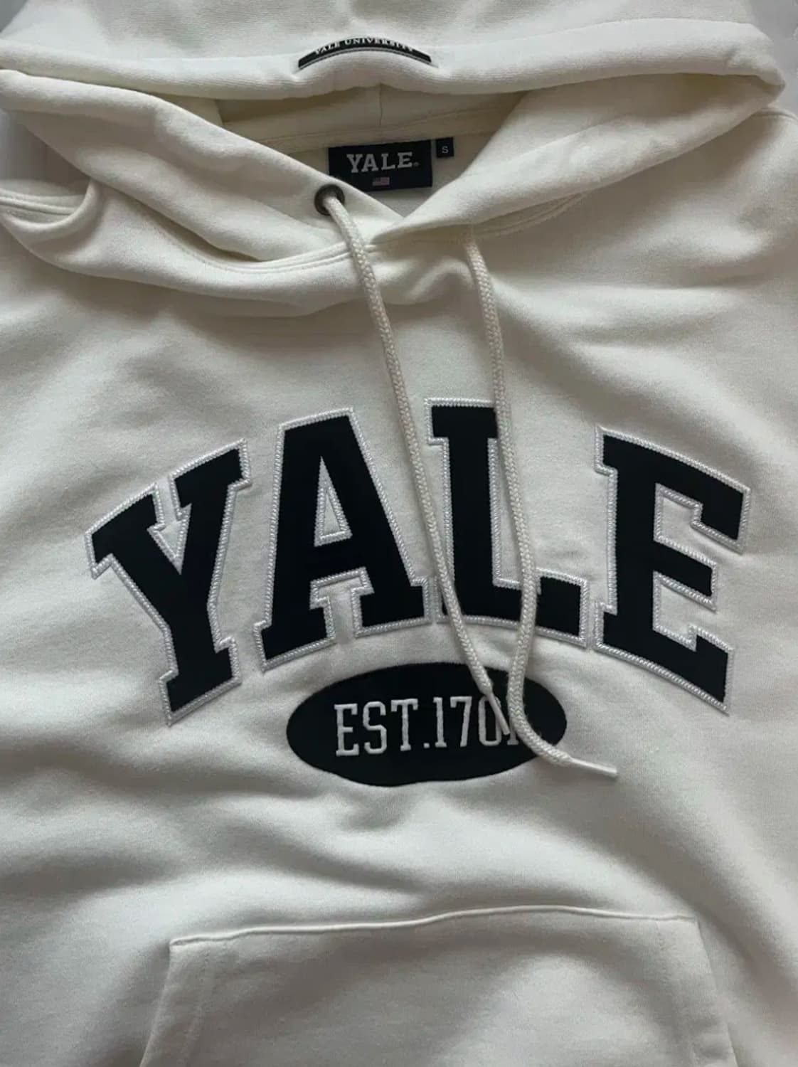 예일 아이보리 후드티 상품이미지1