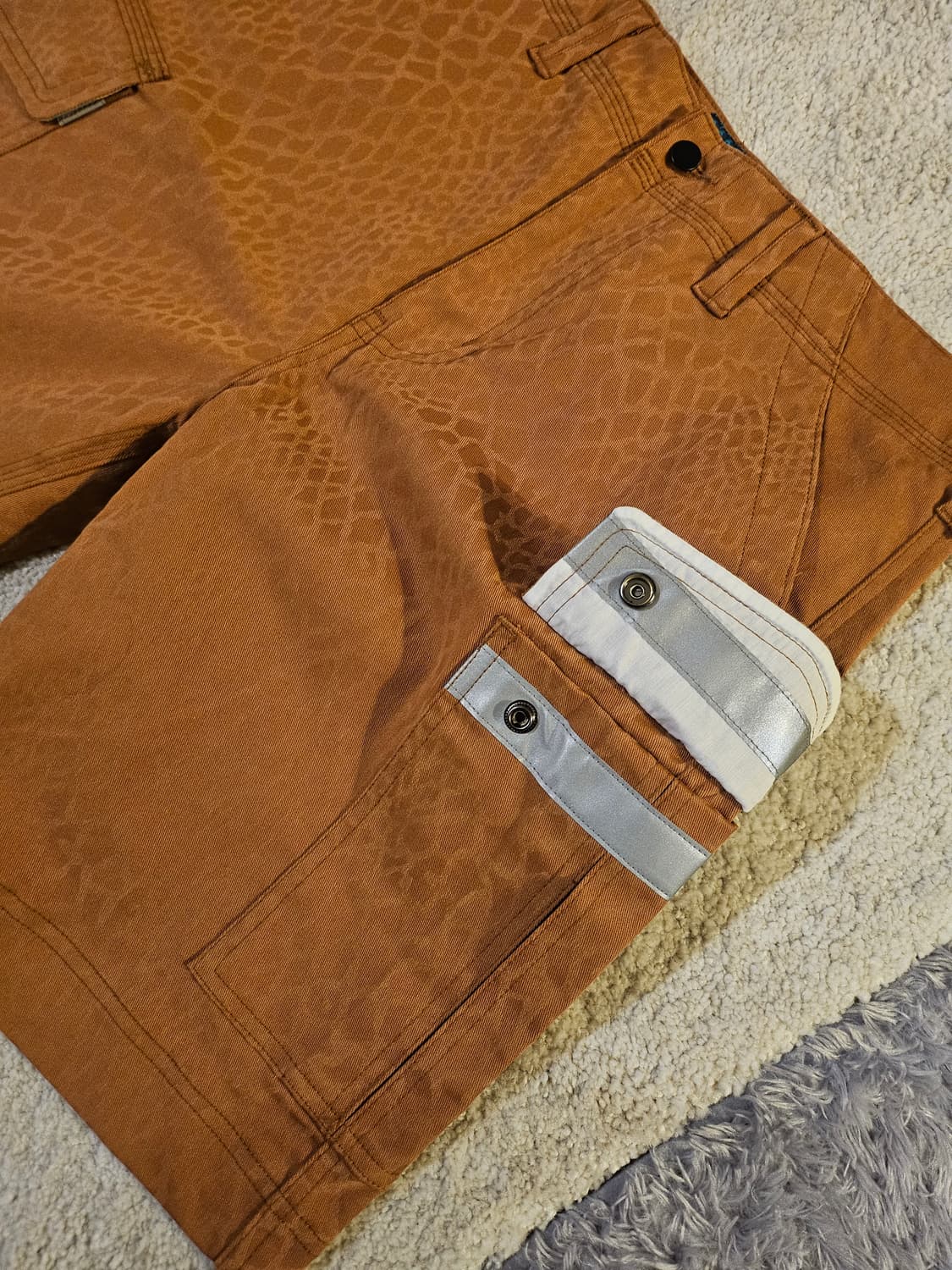 새상품(32)LRIE LIFE 남성 자카드 패턴 카고 버뮤다 팬츠 상품이미지5