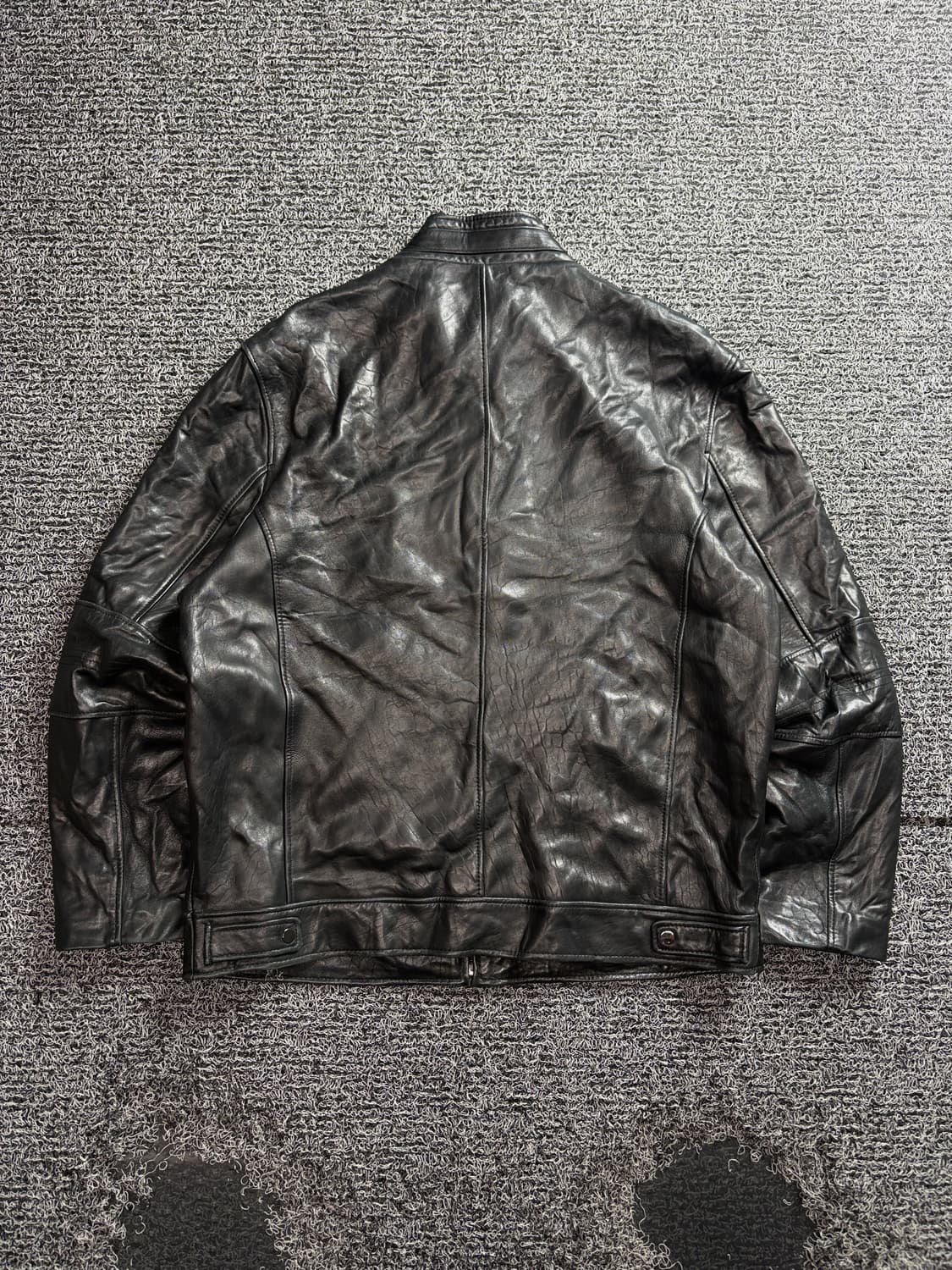 빈티지 아카이브 양가죽 램스킨 레더 집업 자켓 블랙 4086 상품이미지5