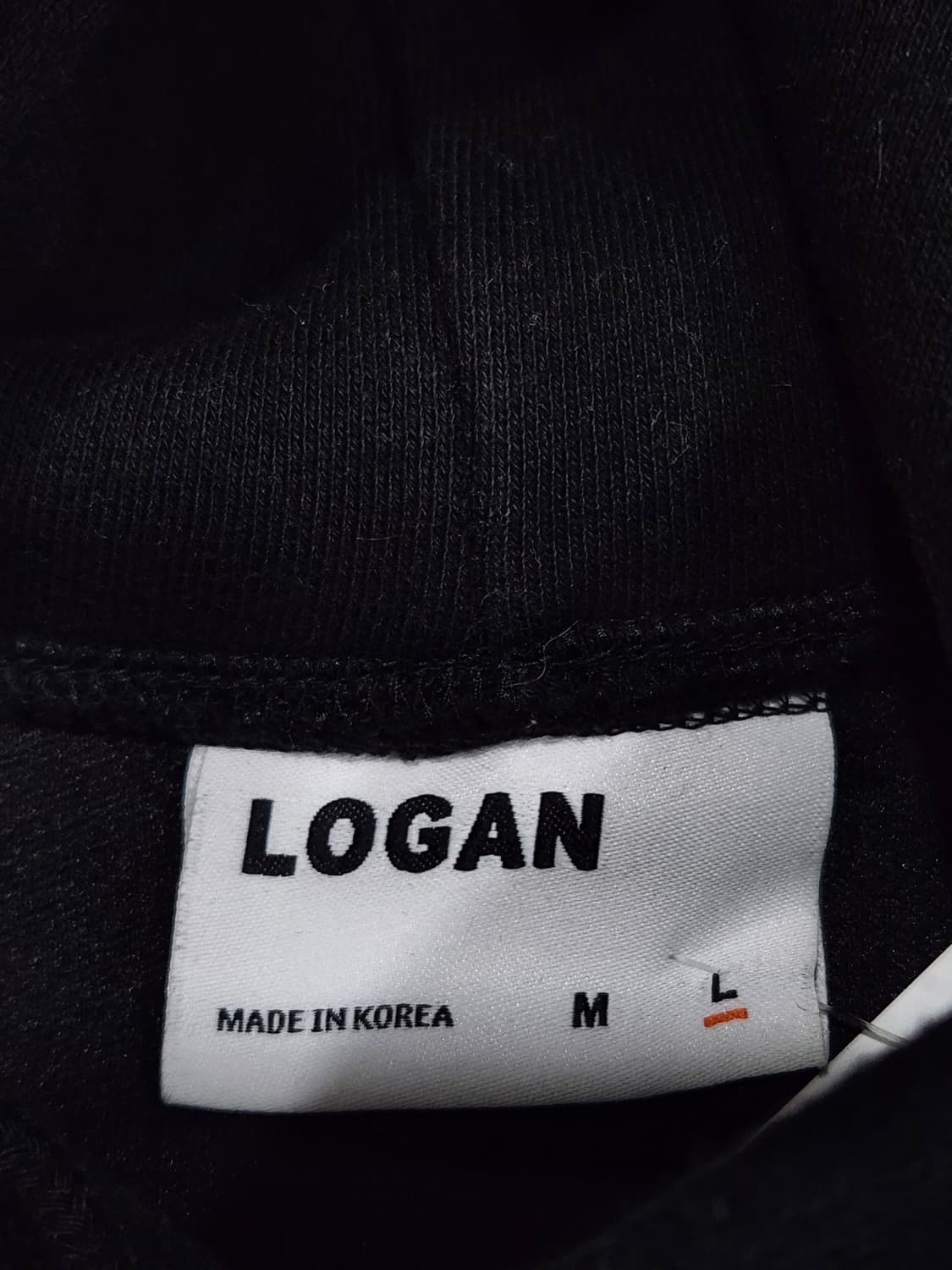 LOGAN 로건 검정색 후드티 남성 100사이즈 상품이미지4