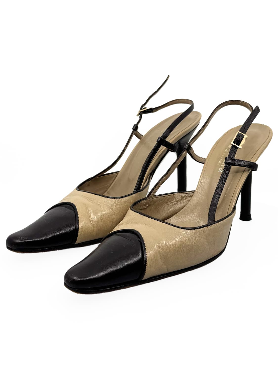 MaxMara TwoTone Leather Slingback/ 38 상품이미지2