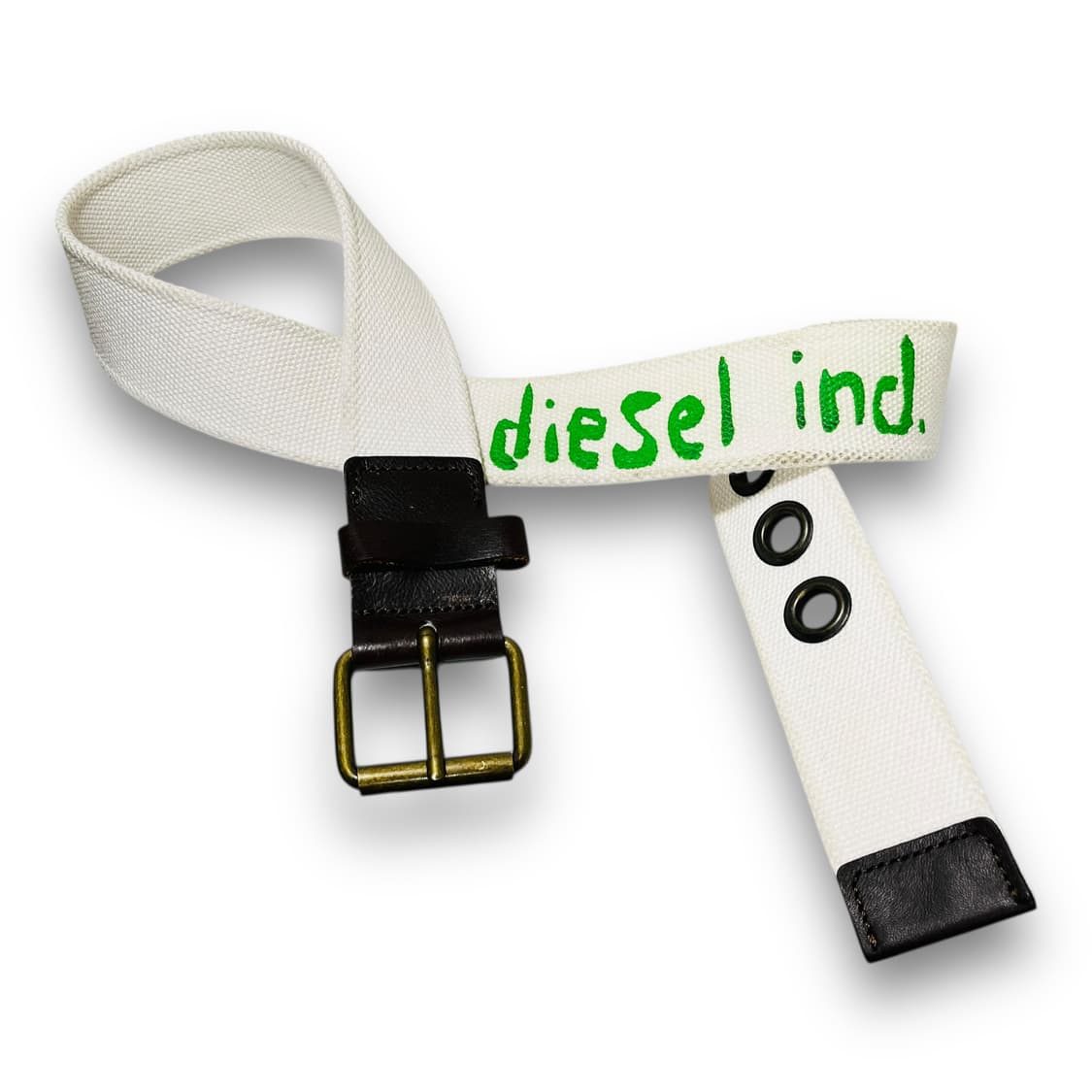 Diesel ind. 00s white vintage belt 상품이미지3