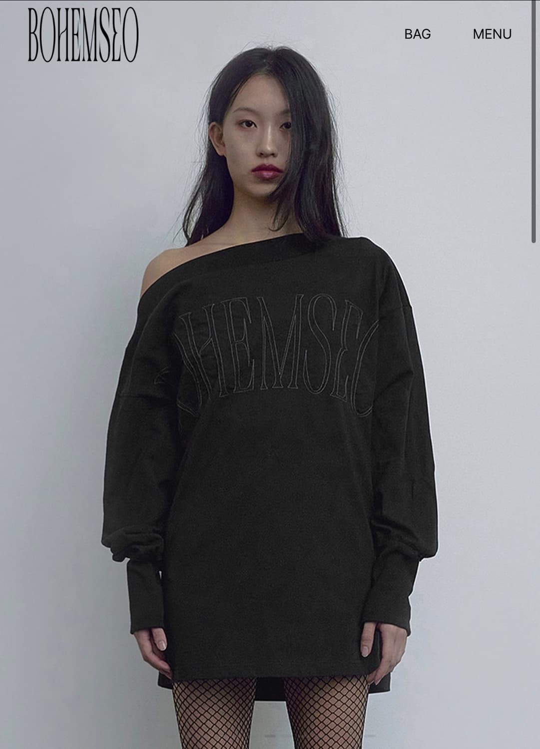 보헤미안서울 Unbalanced shoulder t 언밸런스 숄더 티 상품이미지1