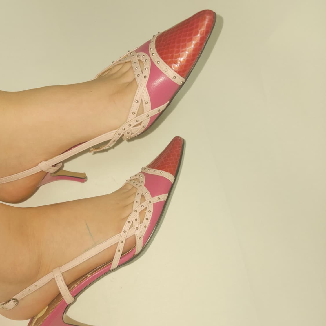 💗🐍 Pink Viper Slingback Heels 상품이미지2