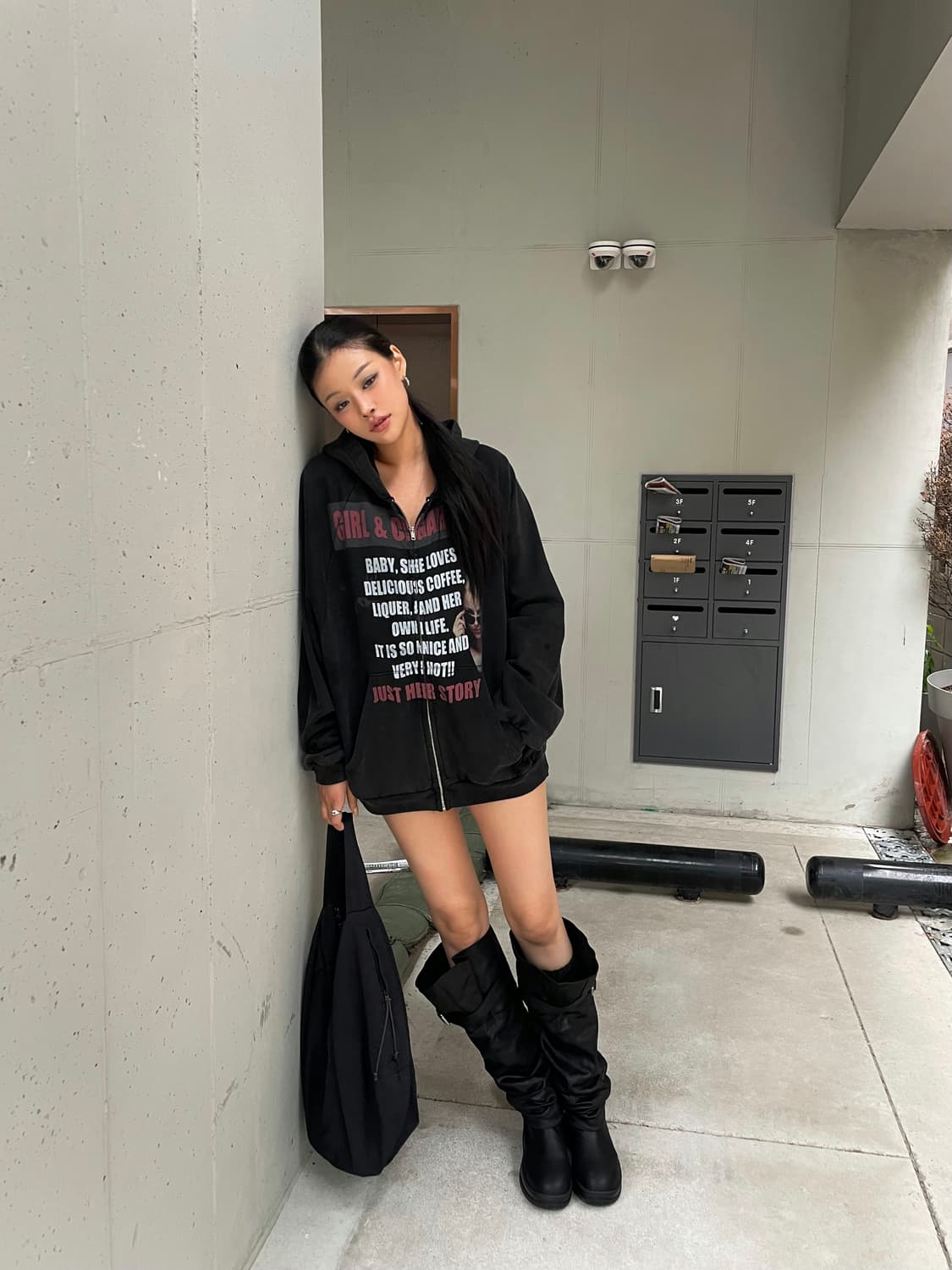 Praying 레터링 후드집업 M 상품이미지4