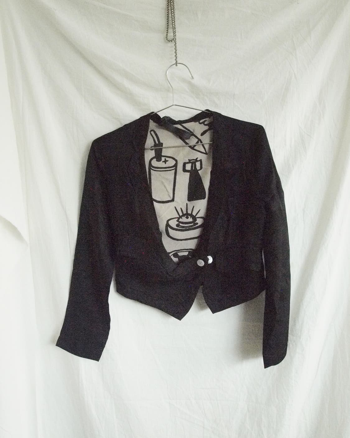 rare* 마킨얀마 asymmetric cropped jacket 상품이미지2