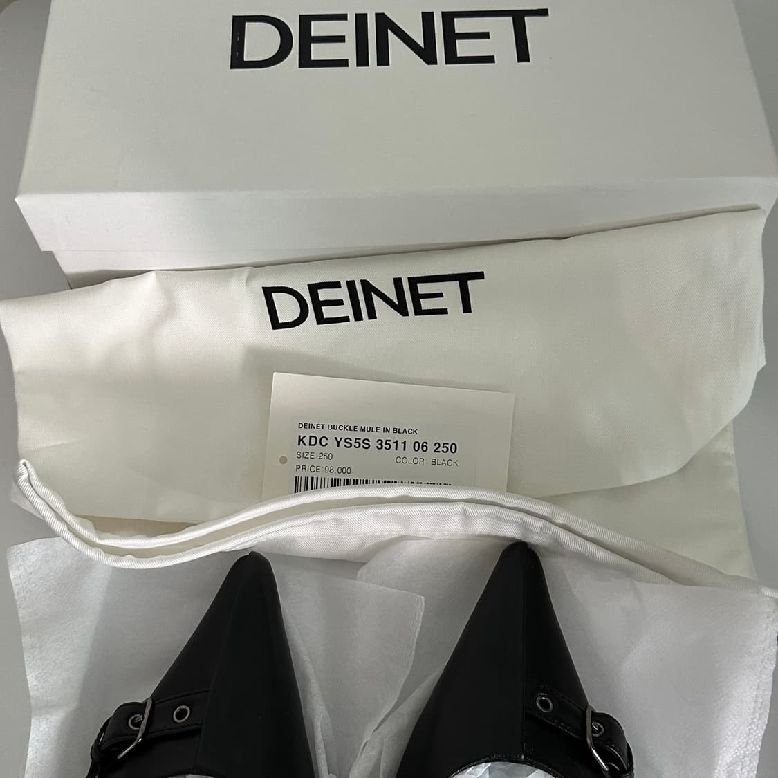 다이닛 버클 뮬 DEINET BUCKLE MULE IN BLACK 상품이미지8
