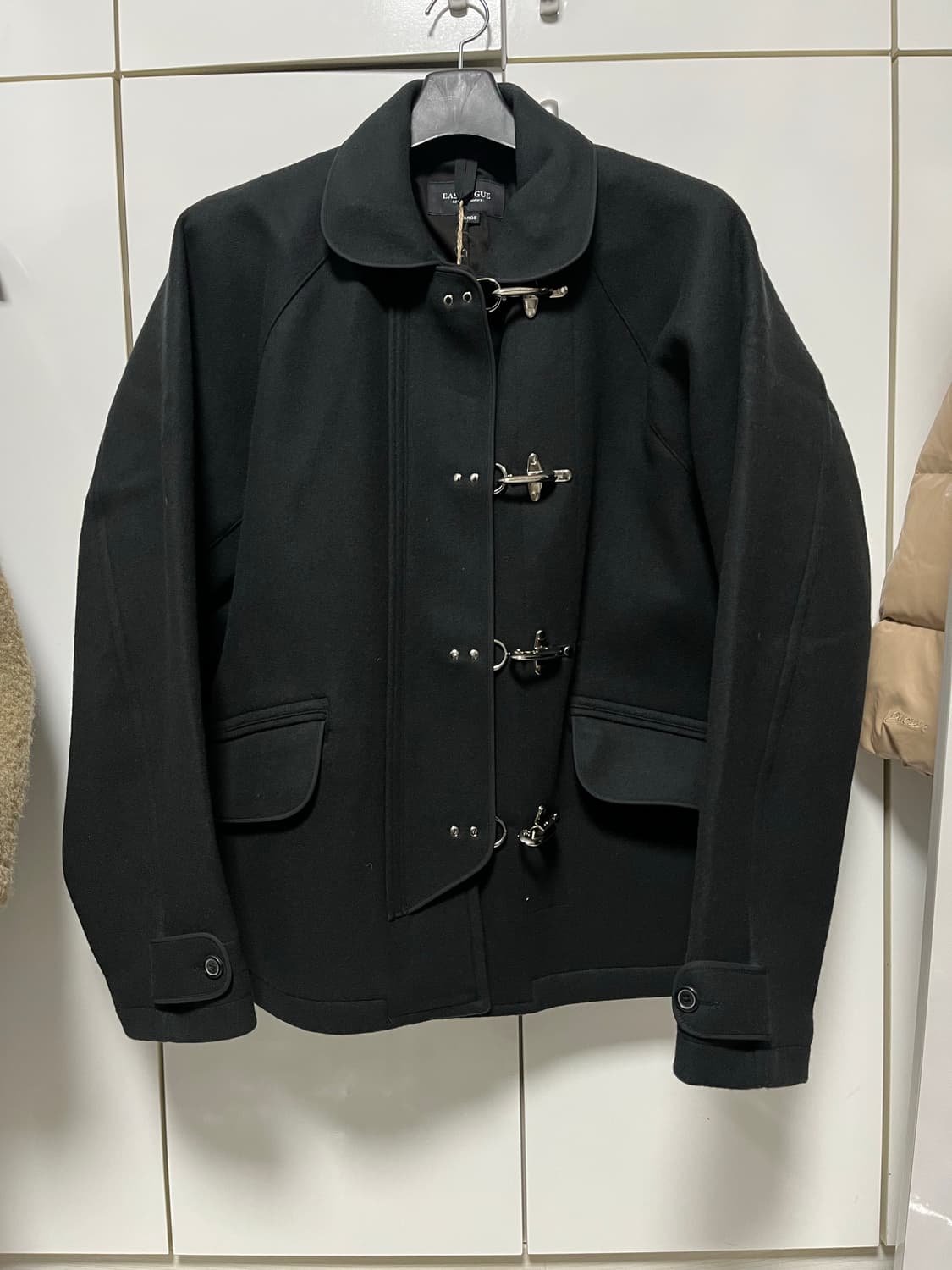 (새상품) 이스트로그 멜톤 울 파이어맨 자켓 블랙 L 상품이미지1