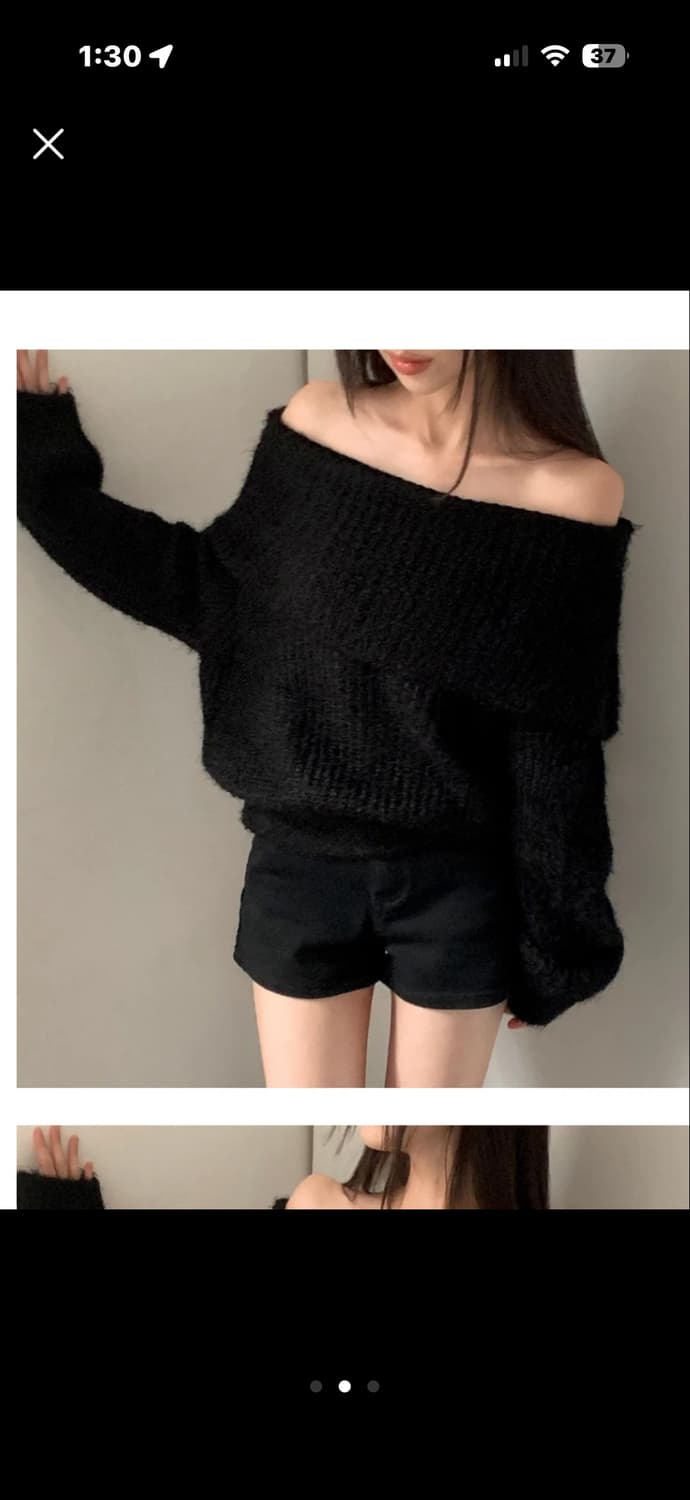 앙고라 루즈핏 오프숄더 니트 상품이미지2