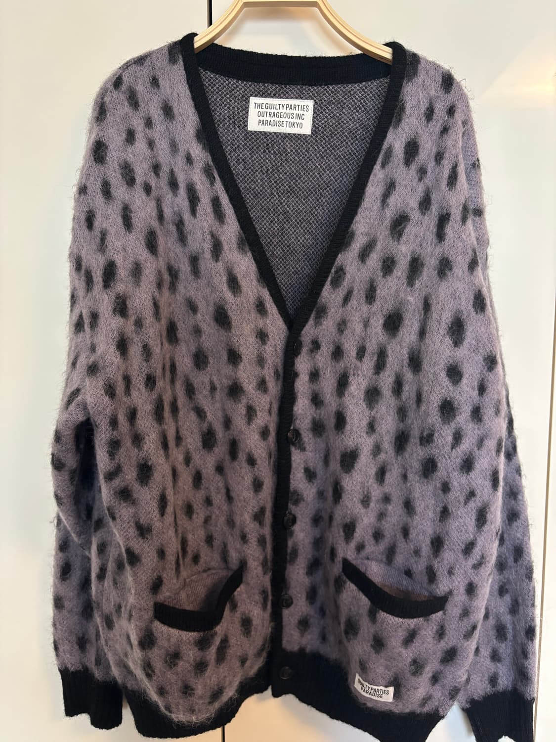 와코마리아 모헤어 레오파드 가디건  상품이미지1