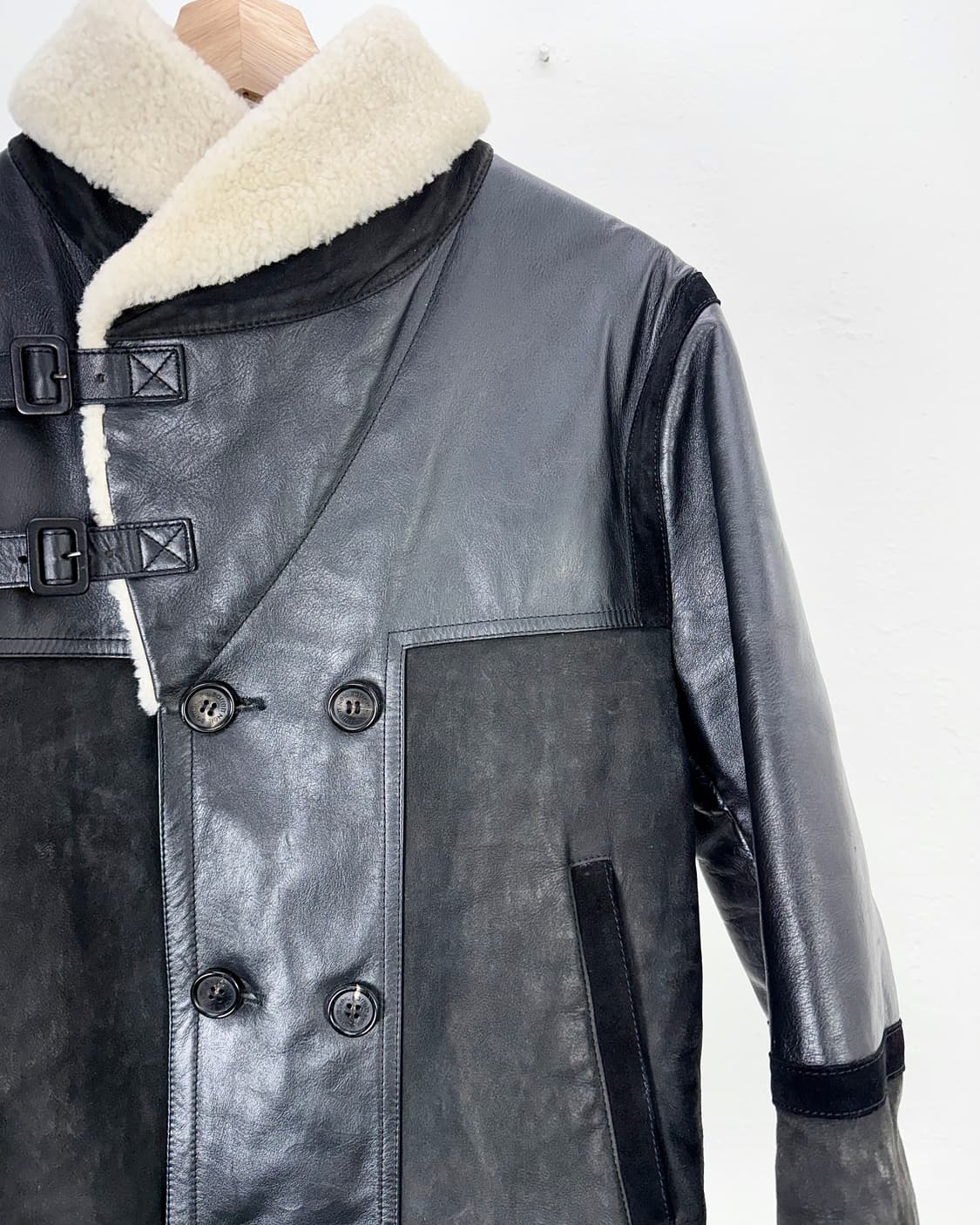 닐바렛 베라 펠레 셰어링 모터사이클 레더 무스탕 자켓 상품이미지4