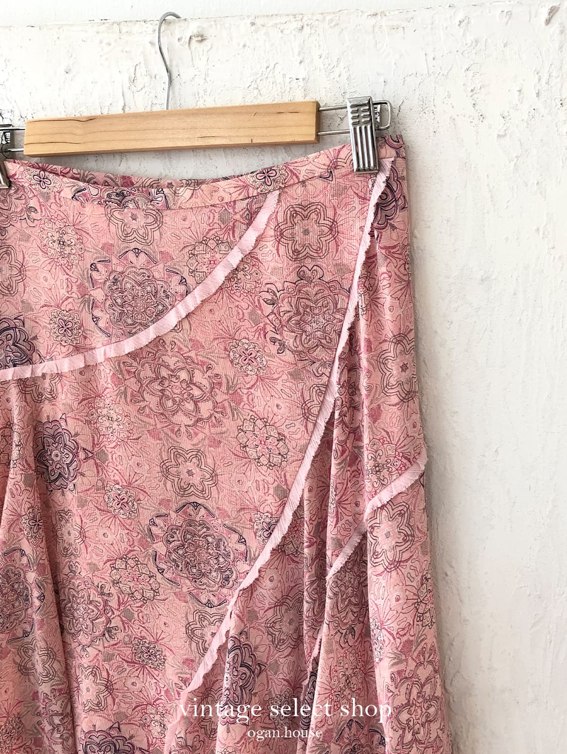 vintage pink paisley skirt 상품이미지2