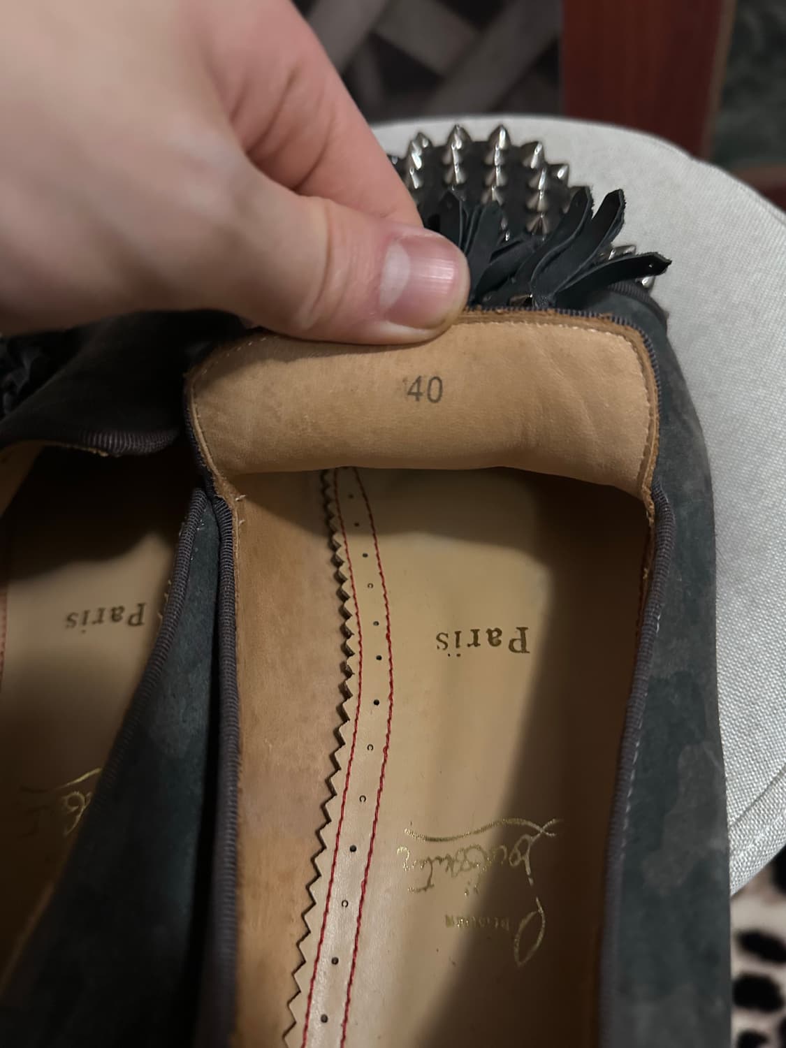 루부탱 40사이즈 스웨이드 로퍼 상품이미지7