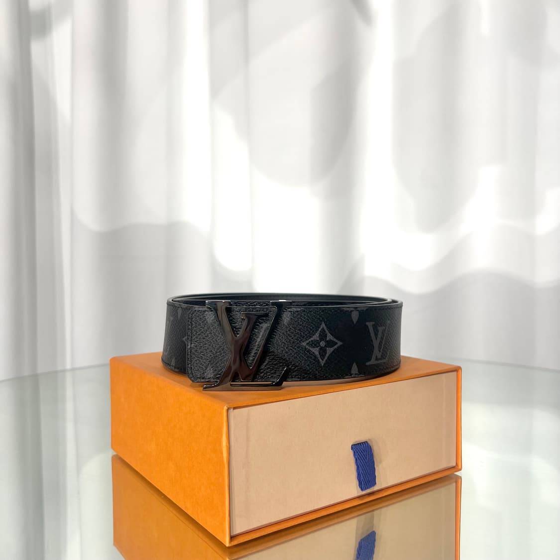 (36) 루이비통 모노그램 벨트 블랙 상품이미지1