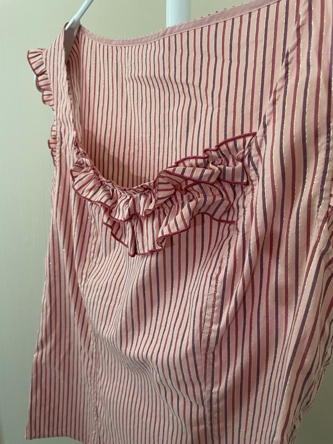 Mk klein빈티지 프릴 나시 블라우스 상품이미지3