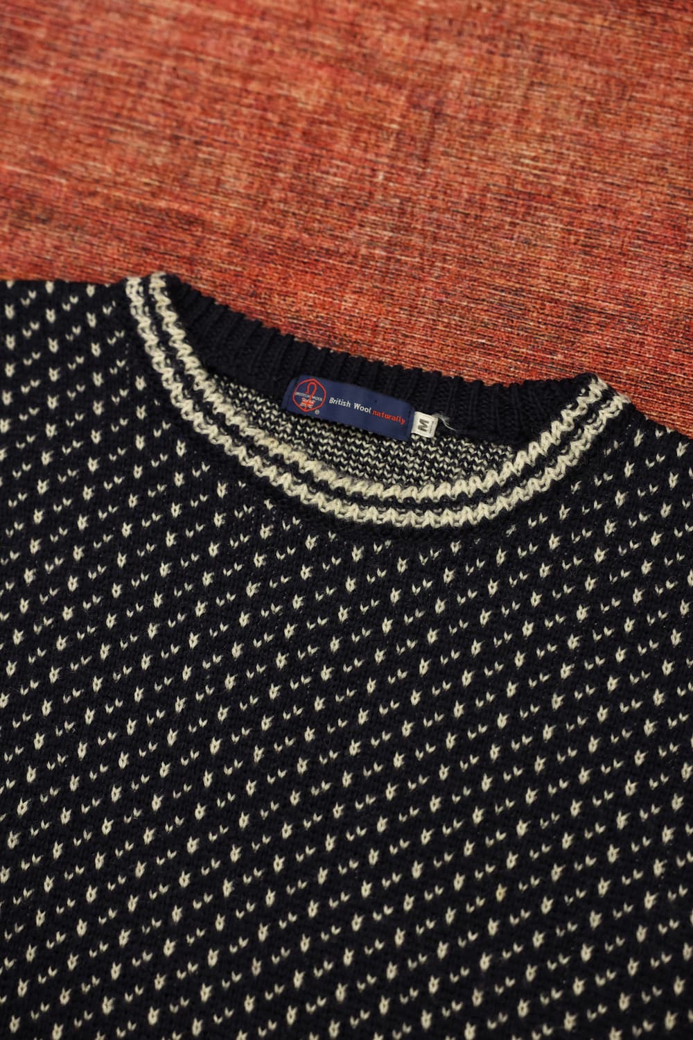 80~90s 빈티지 브리티쉬 버드아이 울 니트 판매 상품이미지5