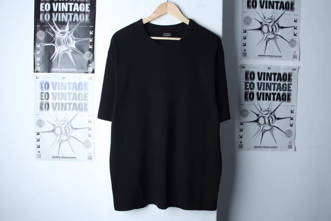 (XL-2XL) 무신사 스탠다드 반팔 티셔츠 블랙 무지 기본-H31382 상품이미지2